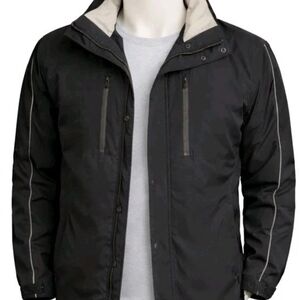 Nautica Black and Gray Performance Jacket